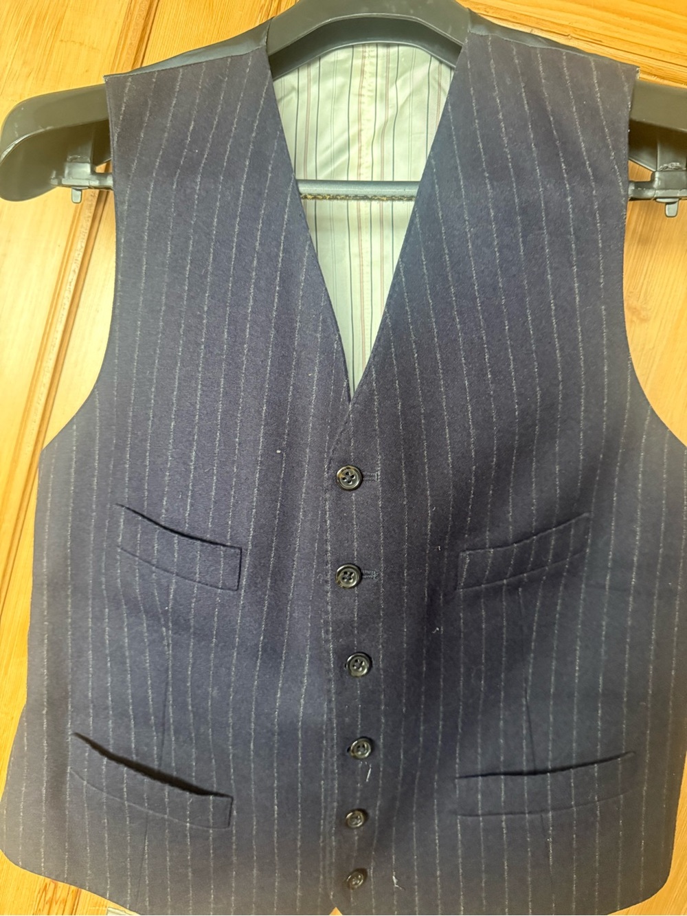 Vintage Polo Ralph Lauren Navy Pinstripe Vest